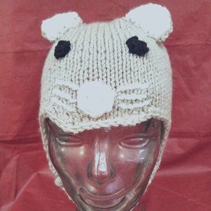 Hand Knitted Mouse Hat